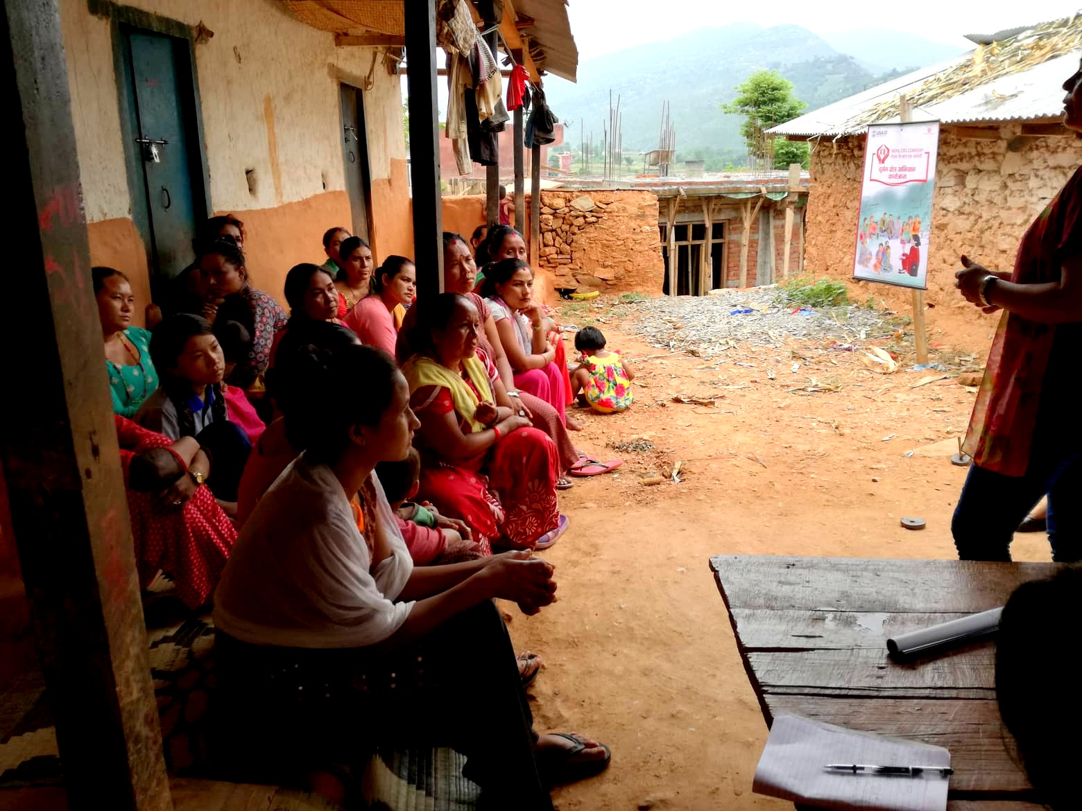 A women's group in the Ramechhap district of Nepal.