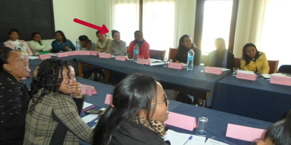 Julienne, and others, at a SHOPS Plus training