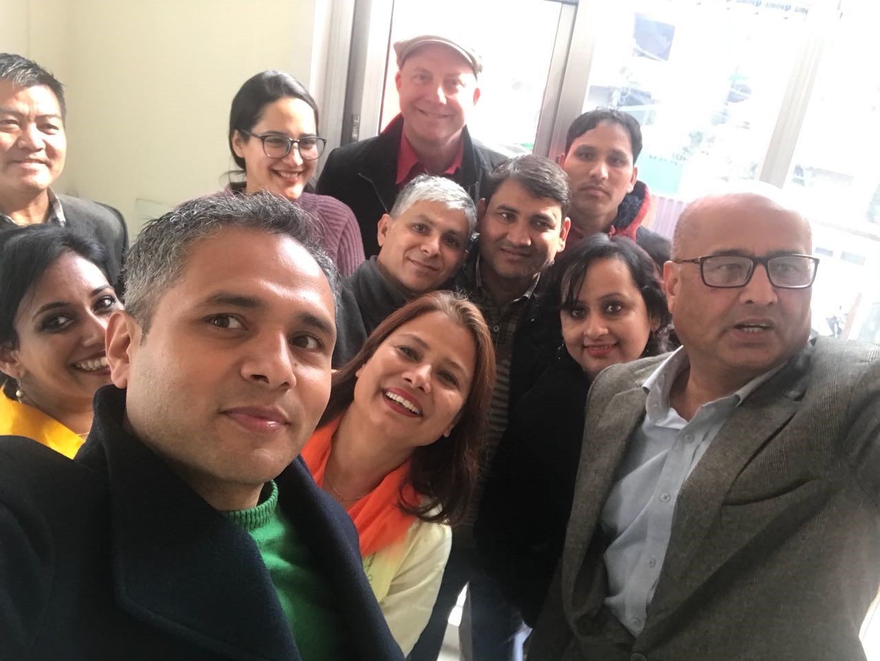 Members of the gender integration working group at the Nepal CRS Company