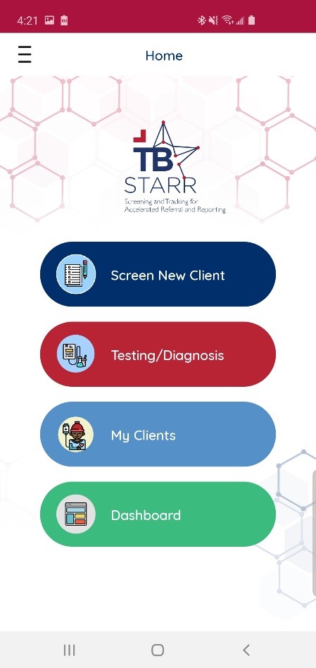 TB STARR app home page