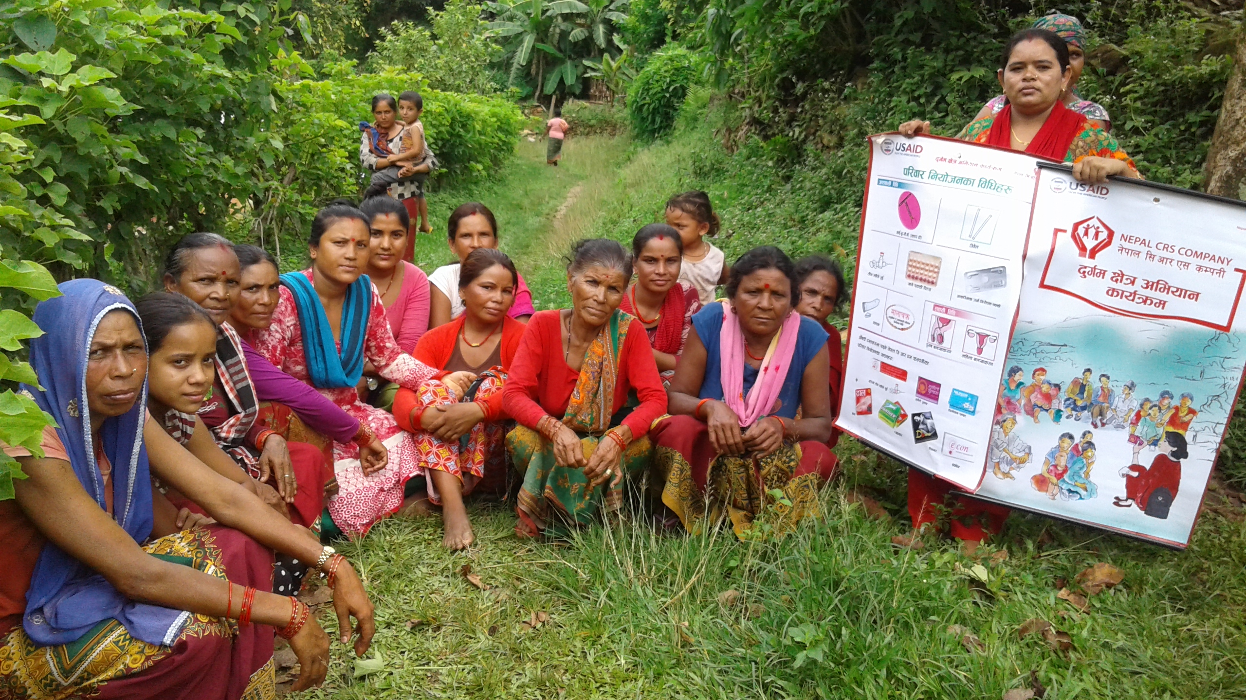 Group photo after family planning session