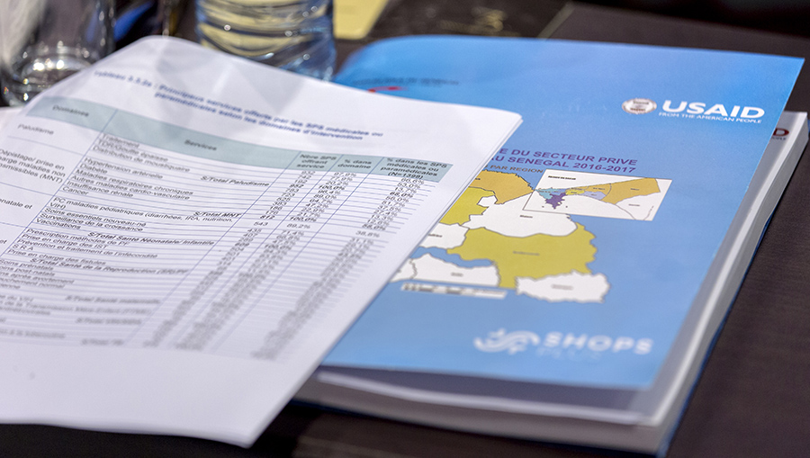 Picture of the mapping report on the table.